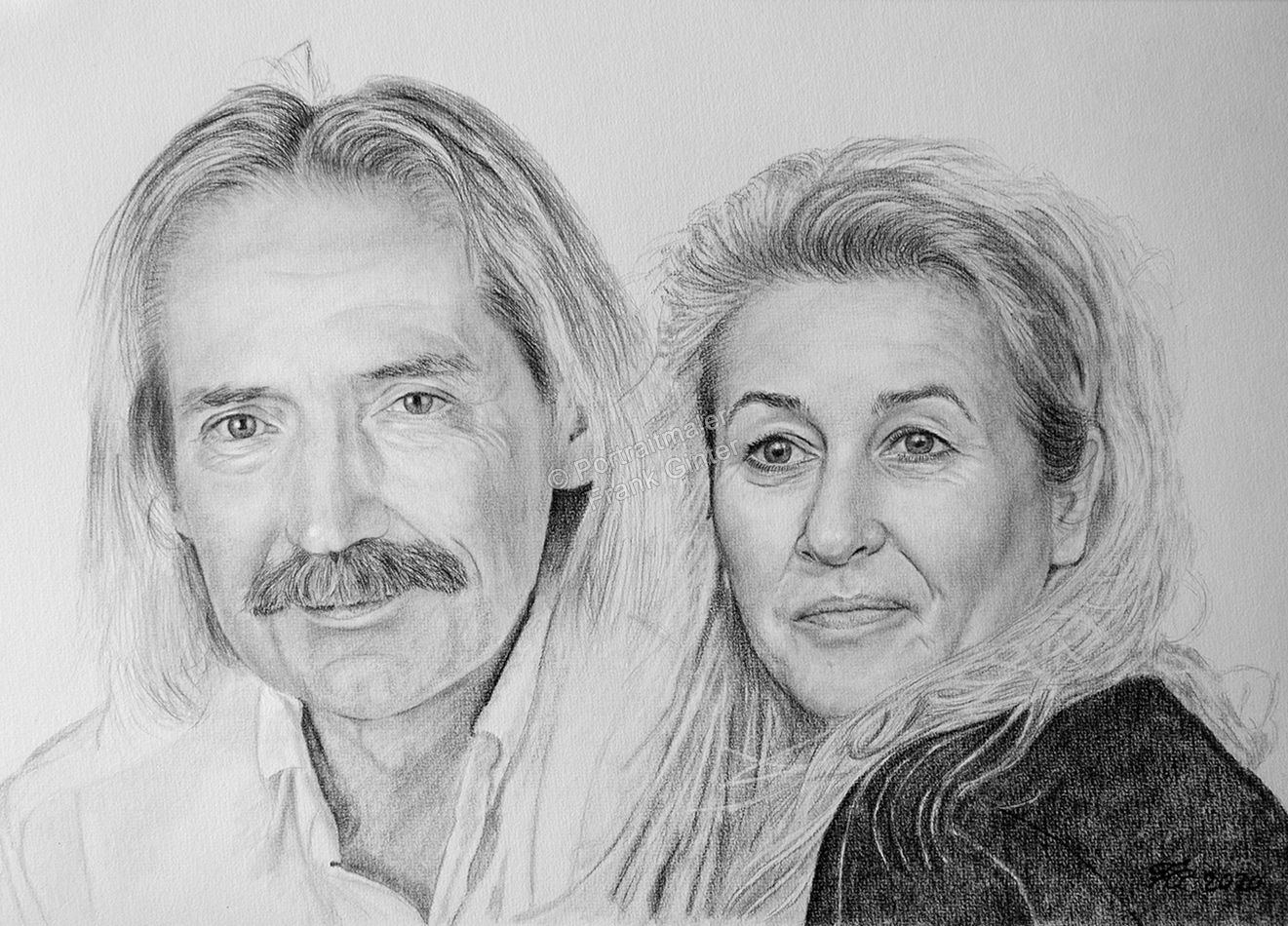 Bleistiftzeichnung-Portraitzeichnung-Mann-Frau-Paar-08